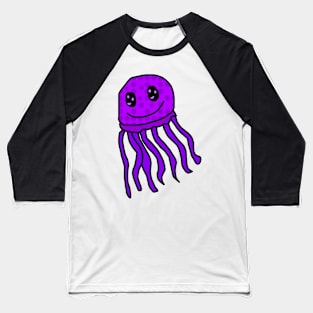 Purple Poke Dot Jellyfish Baseball T-Shirt